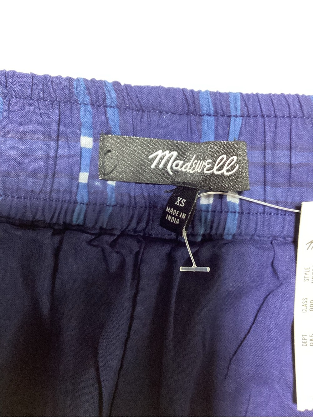 Madewell Pull-On Midi Skirt in Shibori Indigo Plaid - Picture 5 of 13